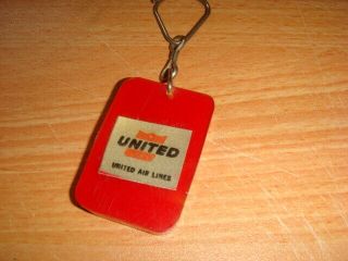 United Air Lines Old Keychain Key Chain,  Ring