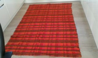 Vintage Picnic Blanket Vw Camper Van Orange Mcm