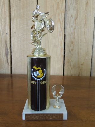 1981 Ama Dirt Bike Trophy,  Turkey Run 2nd Place Port Huron Motorcycle Club 10.  5 "