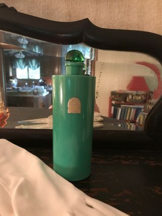 Extremely Rare Vintage Green French Glass Perfume Bottle With Cuba Perfume