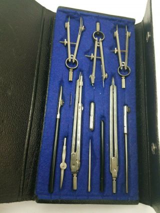 Vintage Tacro Drafting Tool Set 2125 Complete Made In Germany W Case Complete