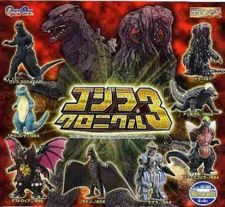 Bandai Godzilla Chronicle Part 3 Hg Series Gashapon Figure Complete Set Of 8