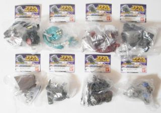 Bandai Godzilla Chronicle Part 3 HG Series Gashapon Figure Complete Set of 8 2