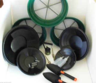 Se Black Deluxe Gold Panning Kit - Classifier,  Pan,  Tweezer,  Magnet Ect