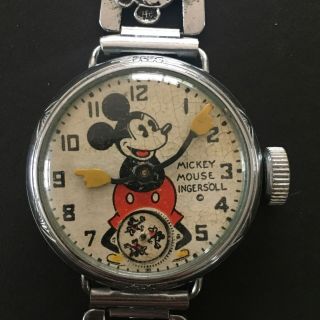 1933 Ingersoll Wire Lug Mickey Mouse Watch