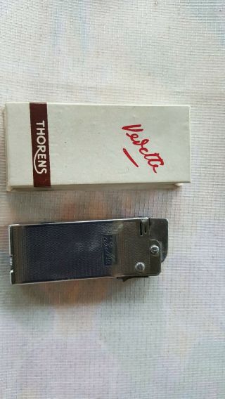 Antique Semi Automatic Lighter Thorens Vedette Switzerland Fab Suisse W/box