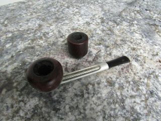 Vintage Falcon Estate Find Tobacco Smoking Pipe With Two Bowls