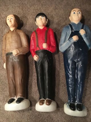 3 Stooges Blow Mold Larry,  Curly And Moe Don Featherstone Union Blowmold