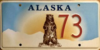 Rare 2010 Alaska Low Number 73 License Plate