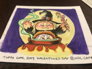 Garbage Pail Kids Art Sketch Color Neil Camera Weird Wendy Valentines Day 1/1 2