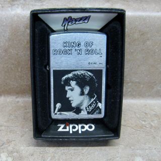 Vintage Zippo Cigarette Lighter Elvis Prelsey Theme
