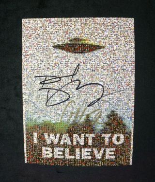 The X - Files - I Want To Believe Mulder Scully Signed Anderson Duchovny
