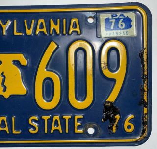 1976 Pennsylvania Bicentennial License Plate 3