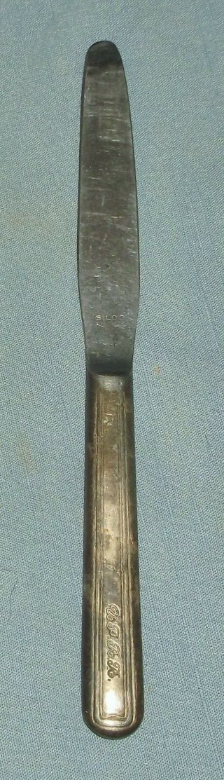 Vintage Uprr Union Pacific Railroad Silver Plated Silco Butter Knife Dining Car