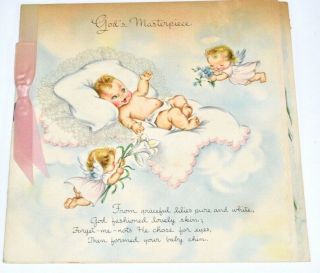 Vtg 1950s Hallmark Adorable Baby Booklet Greeting Cards - Scrapbooking/crafts