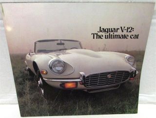 1971 Jaguar V - 12 Dealer Sales Brochure Folder 2,  2 Convertible Rare