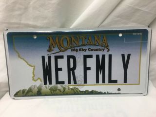 2006 Montana Vanity License Plate Werfmly (we 