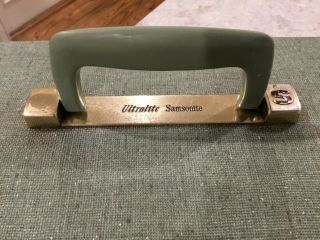 Vintage Samsonite Ultralite Robin Egg Train Case Overnight Luggage W/Tray & Key 2