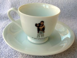 Vintage Boys Town Souvenir Miniature Cup & Saucer Nebraska Father Flanagan