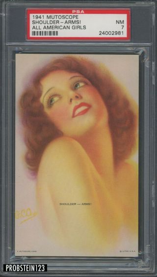 1941 Mutoscope All American Girls Shoulder - Arms Psa 7 Nm