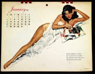 1951 Esquire Girls Calendar By Al Morris And Verses By Phil Stack