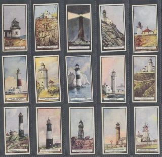 Cigarette Card Set W.  D.  & H.  O.  Wills Ltd,  Lighthouses 1926 (id:984/al260)