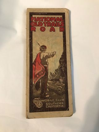 Vintage National Old Trails Road Maps Issued By Automobile Club Of Southern Cali