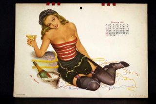 1952 Esquire Girls Calendar By Al Morris And Verses By Phil Stack
