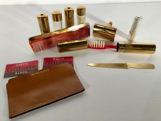 Vintage Grimes TRAVEL - PAK - Gillette Shaving Kit - Razor Comb Box 2