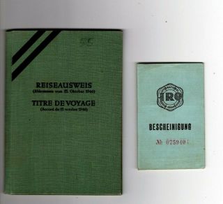 Lithuanian Germany Deutchland A.  Kaunas Reiseausweis Besheinigung 1954 - 1957