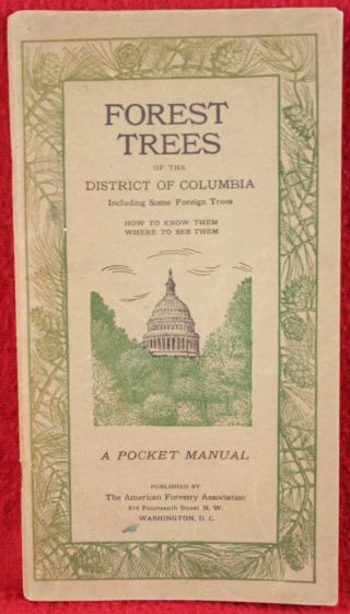 Rare 1923 Forest Trees Of The District Of Columbia Mattoon Albertis Washington