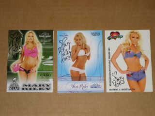 Mary Riley Benchwarmer 2002 2008 Chicago Las Vegas Playboy Ufc 3 Autograph Autos