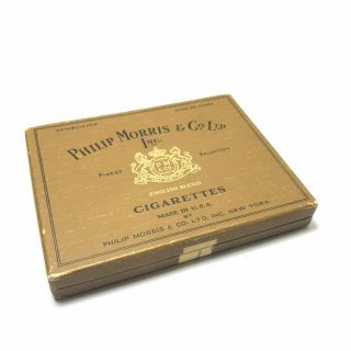 Vintage Philip Morris & Co.  Ltd English Blend Cigarette Box Early 1900 