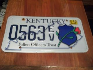Kentucky " Fallen Officers Trust " License Plate