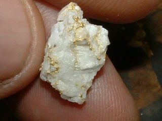 CALIFORNIA GOLD QUARTZ SPECIMEN GOLD NUGGET 1 GRAM NATURAL GOLD IN QUARTZ 4