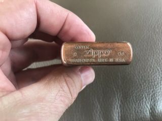 Zippo Copper Lighter D 2003 Un - fired 3
