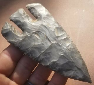 HUGE ANDICE/BELL Arrowhead Spear point NATIVE Indian Artifact 5 1/16 