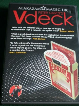 The V Deck By Peter Nardi & Alakazam Magic (dvd And Red Gimmick)