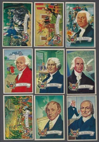 1952 Bowman U.  S.  Presidents Trading Cards Complete Set Of 36