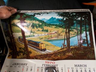 Northern Pacific Railway Company Railroad Calendars 1970
