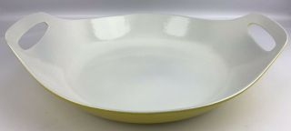 Copco Yellow Porcelain - Enameled Cast Iron Paella Pan X - Large Vintage Mid - Century