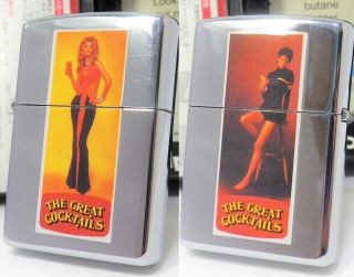 Suntory The Great Cocktails Zippo Windy Pinup Girl Both Sides Unfired 28190513