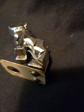 Vtg Small Gold Plated Mack Truck Bulldog Hood Ornament Figure w/ Bracket 6