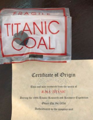 Rms Titanic Coal - 90th Anniversary Collectors Edition (2002)