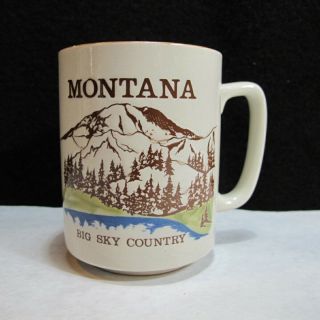 Vintage Montana State Big Sky Country Coffee Tea Mug Cup