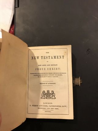 1862 T Nelsons Civil War Pocket Bible Signed 3