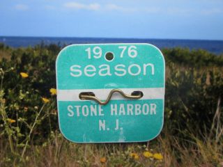 1976 Stone Harbor Jersey Seasonal Beach Badge/tag 43 Years Old