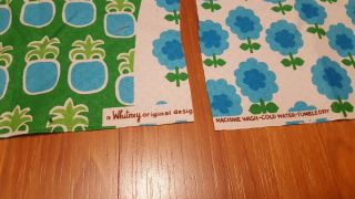 Awesome RARE Vintage Mid Century retro 70s Whitney Daydreams blue fabric 2 piece 3