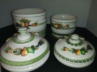 Fruit Harvest Canisters Set Of 2 Large And Small 6