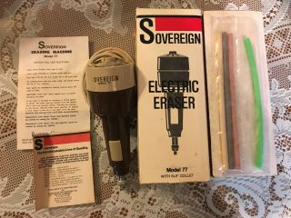 Vintage Sovereign Model 77 Electric Eraser With Slip Collet Usa